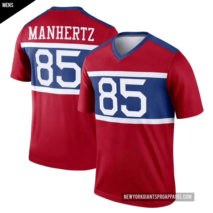 Men's New York Giants ＃85 Chris Manhertz Red Legend Century Alternate Jersey