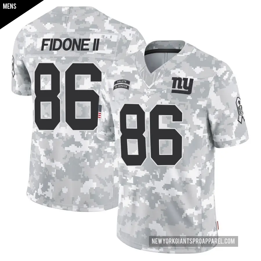 Men's New York Giants ＃86 Thomas Fidone II Arctic Camo Limited 2024 Salute to Service Jersey