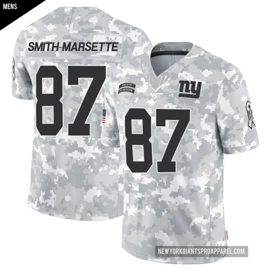 Men's New York Giants ＃87 Ihmir Smith-Marsette Arctic Camo Limited 2024 Salute to Service Jersey