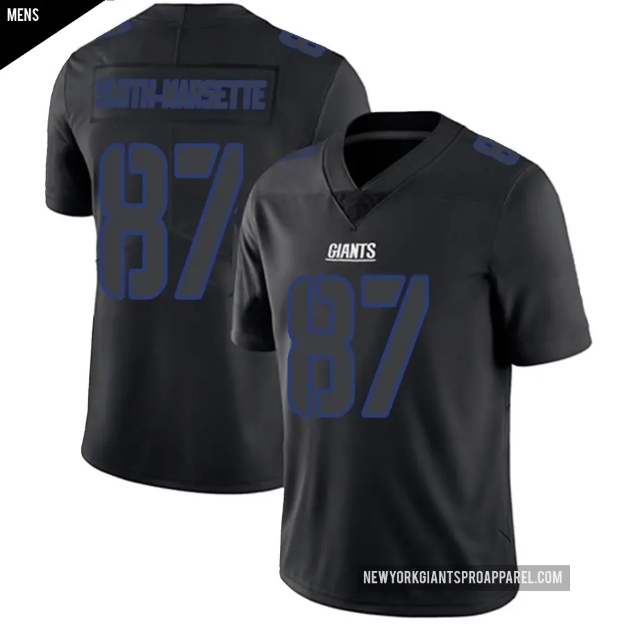 Men's New York Giants ＃87 Ihmir Smith-Marsette Black Impact Limited Jersey