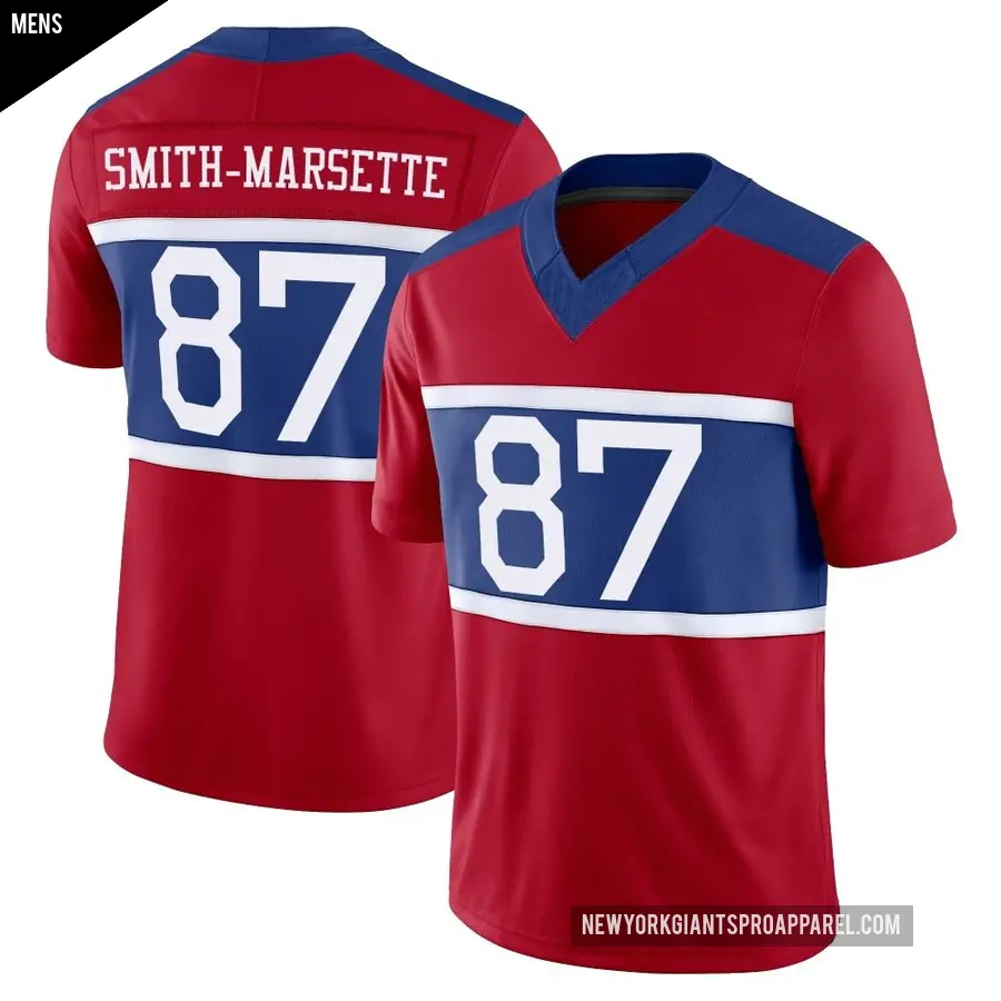 Men's New York Giants ＃87 Ihmir Smith-Marsette Red Limited Century Alternate Vapor F.U.S.E. Jersey