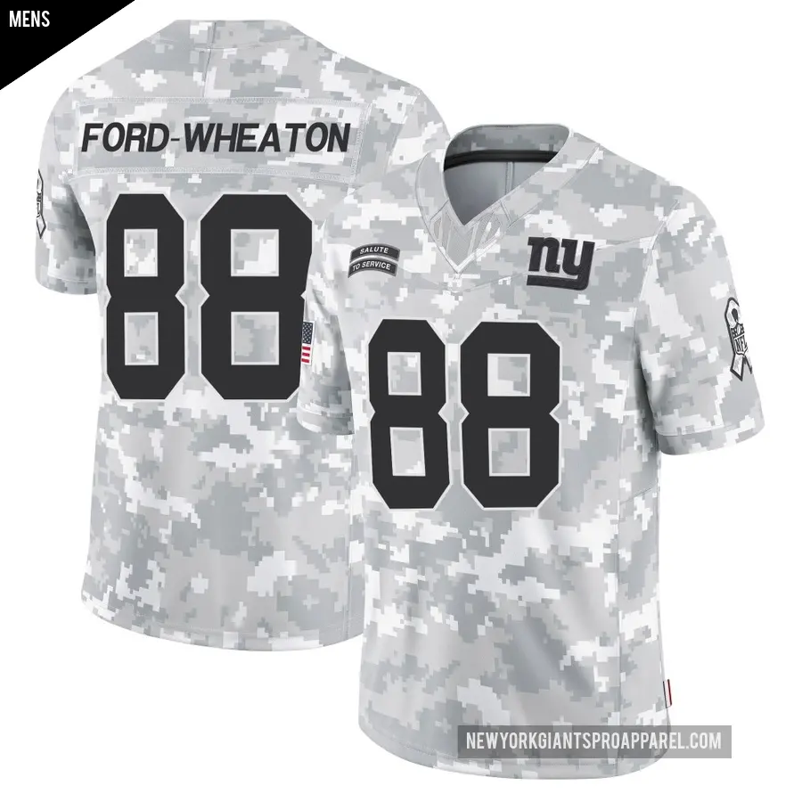 Men's New York Giants ＃88 Bryce Ford-Wheaton Arctic Camo Limited 2024 Salute to Service Jersey