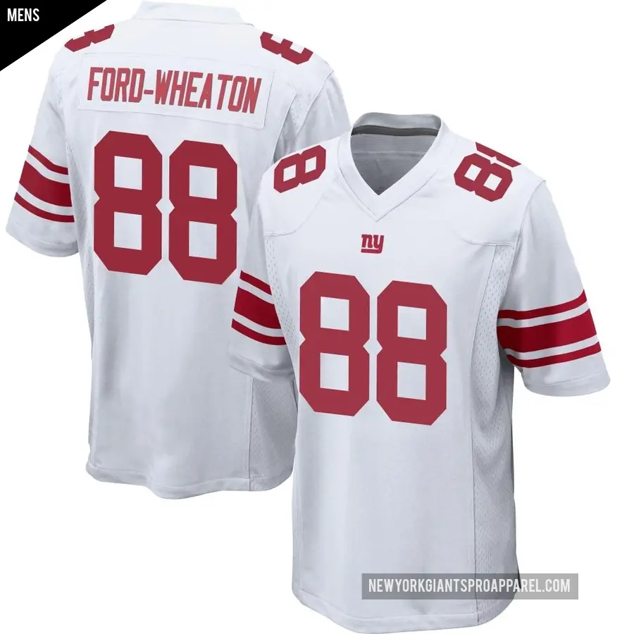 Men's New York Giants ＃88 Bryce Ford-Wheaton White Game Jersey