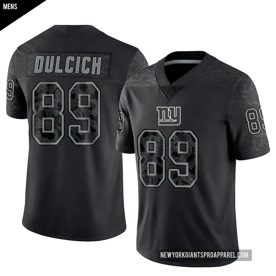 Men's New York Giants ＃89 Greg Dulcich Black Limited Reflective Jersey