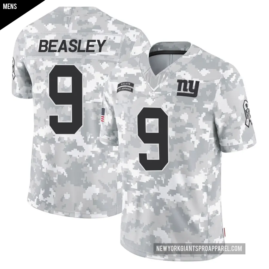 Men's New York Giants ＃9 Cole Beasley Arctic Camo Limited 2024 Salute to Service Jersey