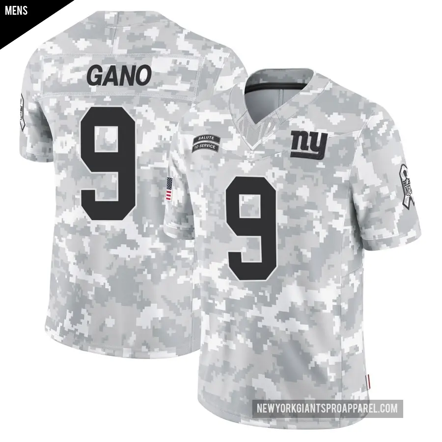 Men's New York Giants ＃9 Graham Gano Arctic Camo Limited 2024 Salute to Service Jersey