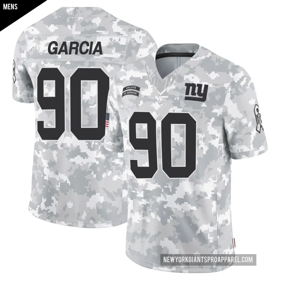 Men's New York Giants ＃90 Elijah Garcia Arctic Camo Limited 2024 Salute to Service Jersey