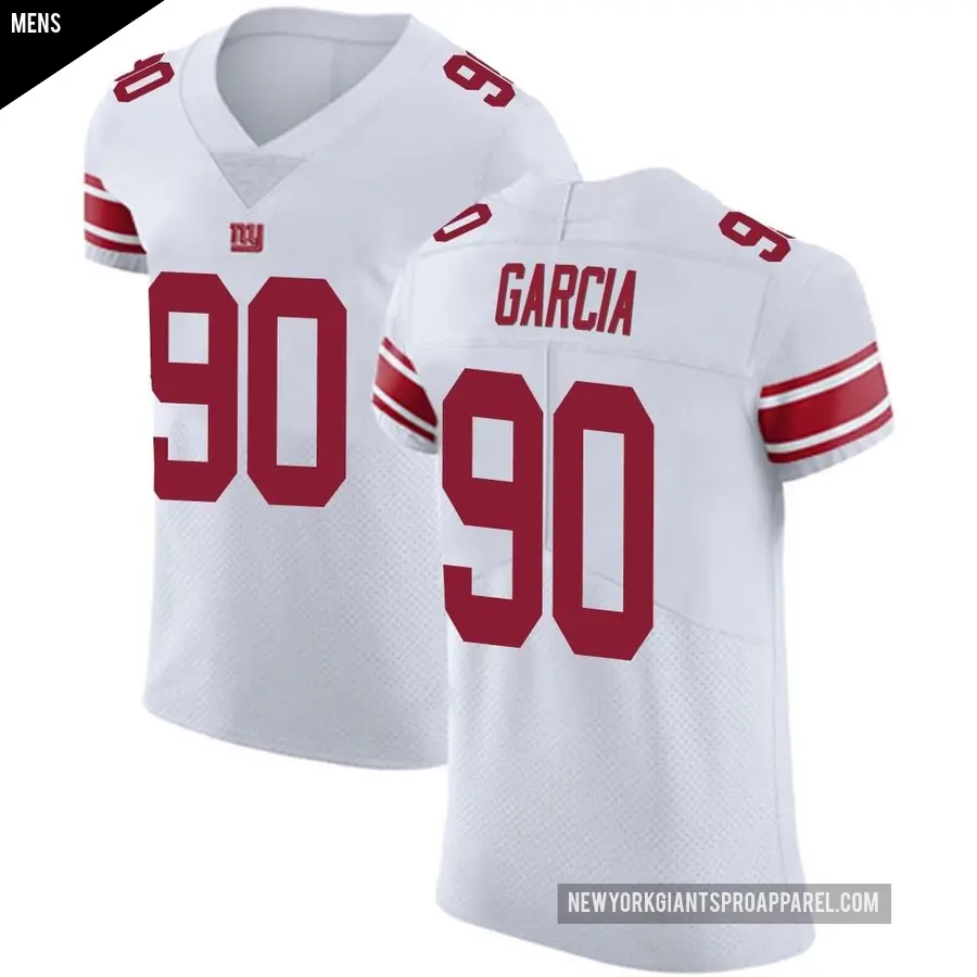 Men's New York Giants ＃90 Elijah Garcia White Elite Vapor Untouchable Jersey