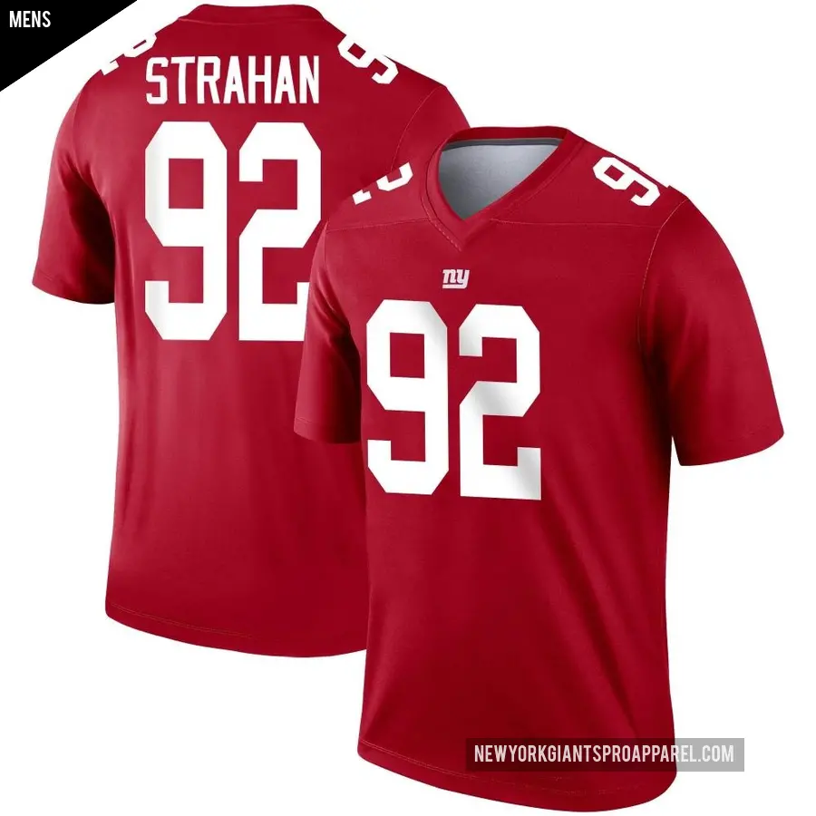 Men's New York Giants ＃92 Michael Strahan Red Legend Inverted Jersey