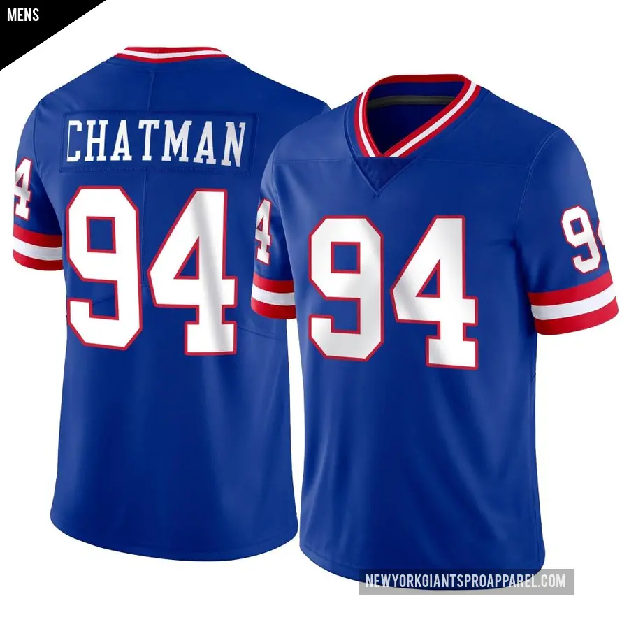 Men's New York Giants ＃94 Elijah Chatman Limited Classic Vapor Jersey