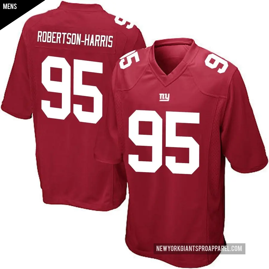 Men's New York Giants ＃95 Roy Robertson-Harris Red Game Alternate Jersey