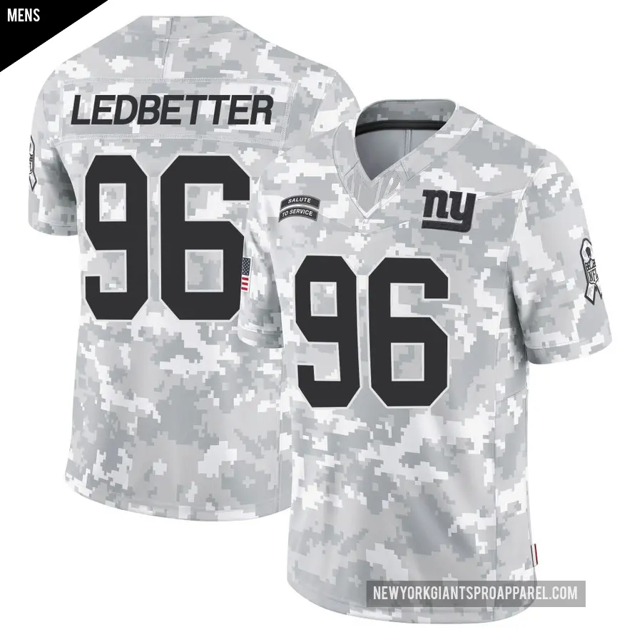 Men's New York Giants ＃96 Jeremiah Ledbetter Arctic Camo Limited 2024 Salute to Service Jersey