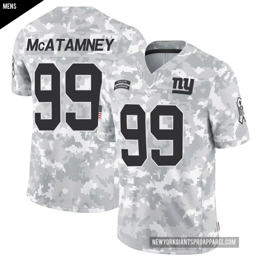Men's New York Giants ＃99 Jude McAtamney Arctic Camo Limited 2024 Salute to Service Jersey