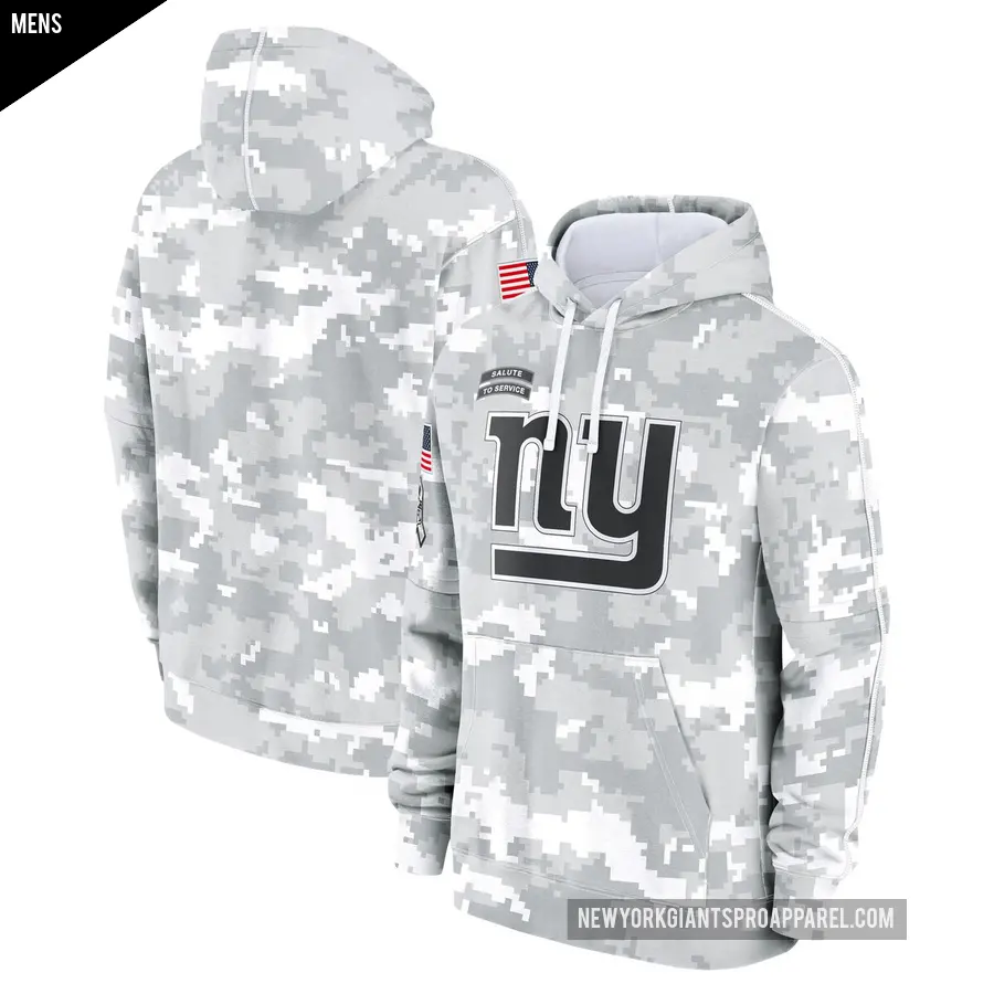 Men's New York Giants Arctic Camo 2024 Salute to Service Club Fleece Pullover Hoodie