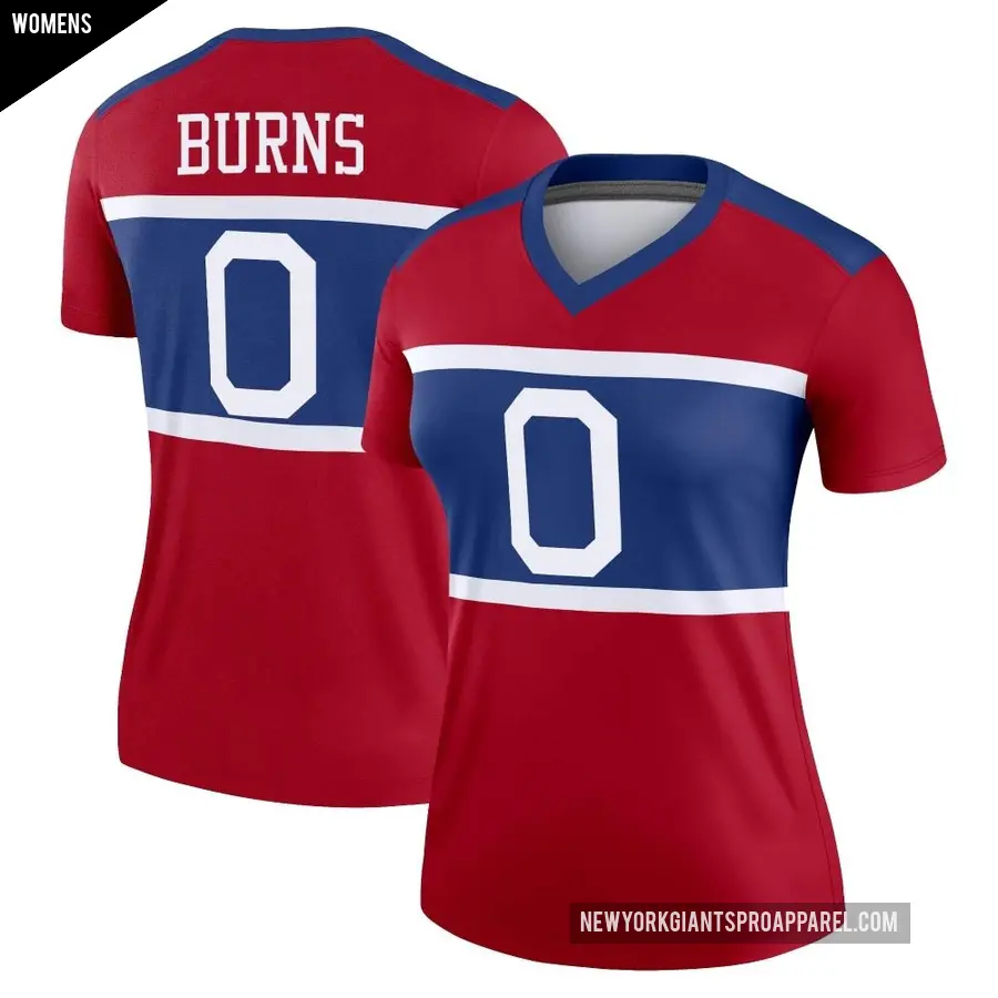 Women's New York Giants ＃0 Brian Burns Red Legend Century Alternate Jersey