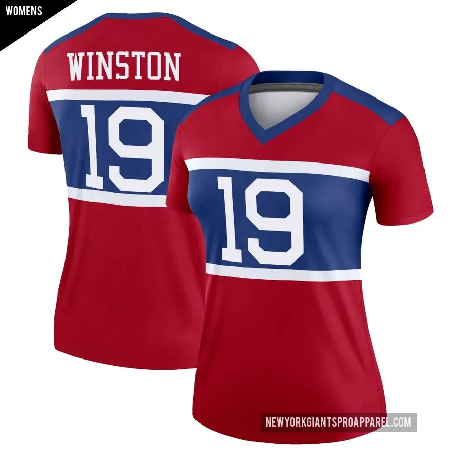 Women's New York Giants ＃19 Jameis Winston Red Legend Century Alternate Jersey