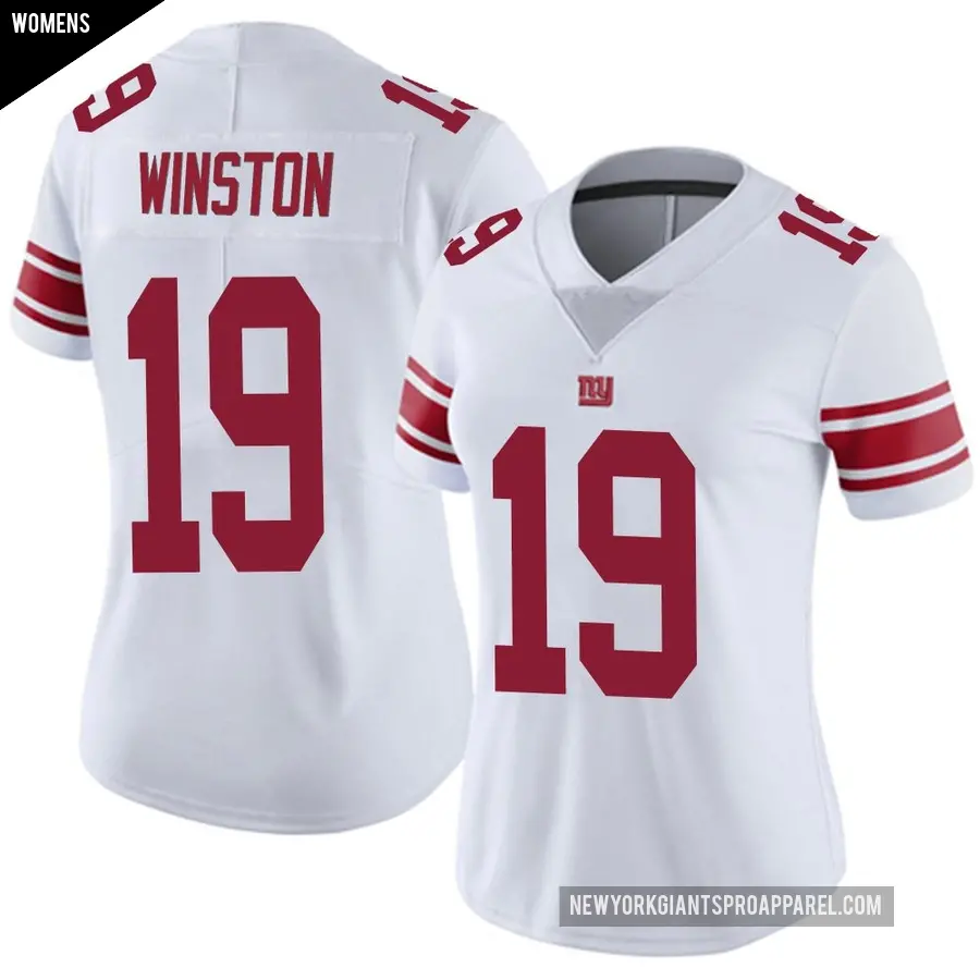 Women's New York Giants ＃19 Jameis Winston White Limited Vapor Untouchable Jersey