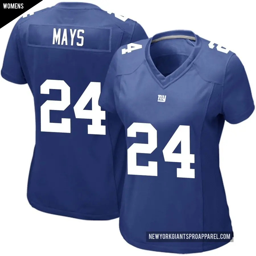 Women's New York Giants ＃24 Willie Mays Royal Game Team Color Jersey