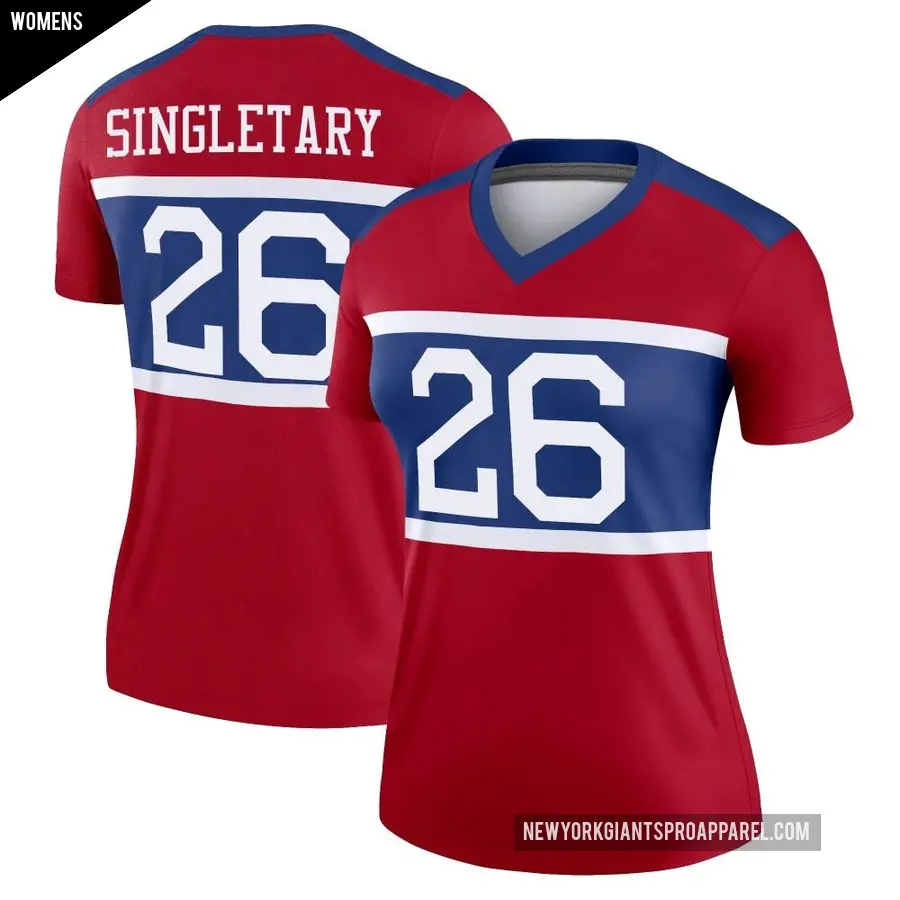 Women's New York Giants ＃26 Devin Singletary Red Legend Century Alternate Jersey