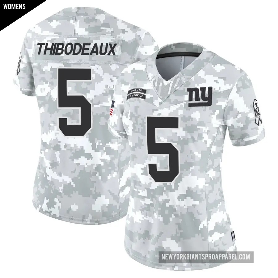 Women's New York Giants ＃5 Kayvon Thibodeaux Arctic Camo Limited 2024 Salute to Service Jersey