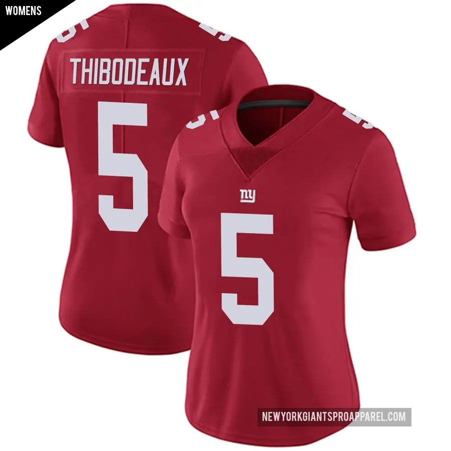Women's New York Giants ＃5 Kayvon Thibodeaux Red Limited Alternate Vapor Untouchable Jersey