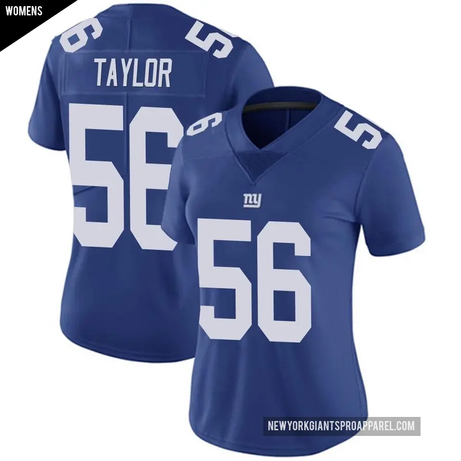 Women's New York Giants ＃56 Lawrence Taylor Royal Limited Team Color Vapor Untouchable Jersey