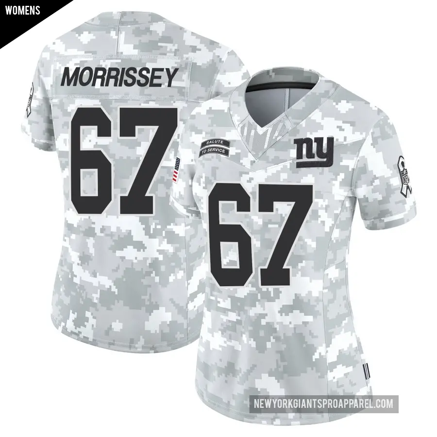 Women's New York Giants ＃67 Jimmy Morrissey Arctic Camo Limited 2024 Salute to Service Jersey