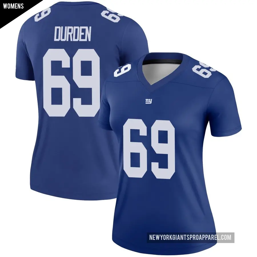 Women's New York Giants ＃69 Cory Durden Royal Legend Jersey