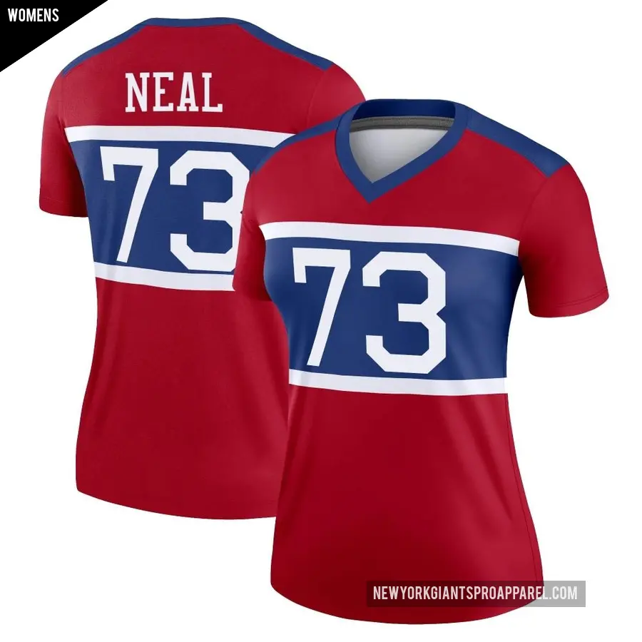 Women's New York Giants ＃73 Evan Neal Red Legend Century Alternate Jersey