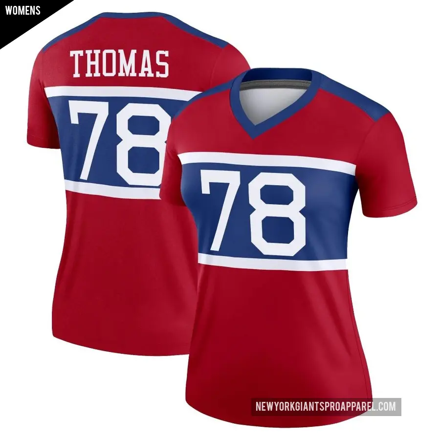 Women's New York Giants ＃78 Andrew Thomas Red Legend Century Alternate Jersey