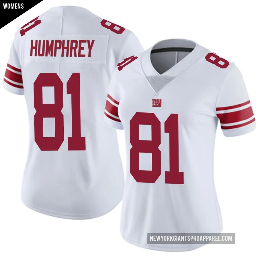 Women's New York Giants ＃81 Lil'Jordan Humphrey White Limited Vapor Untouchable Jersey