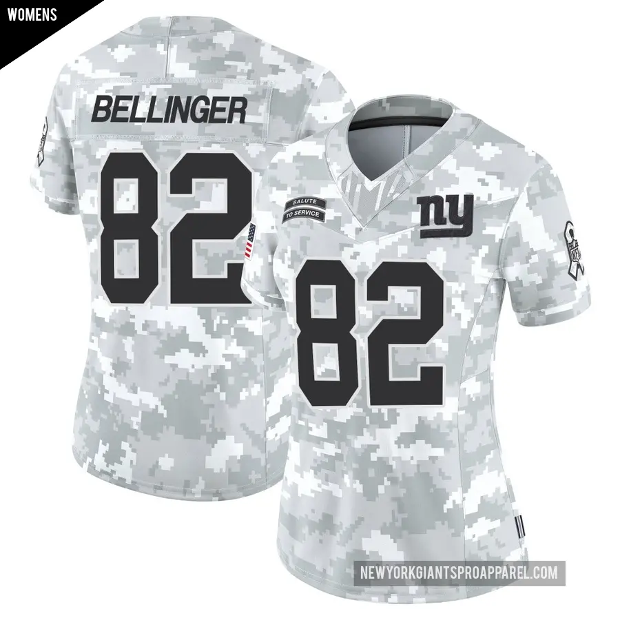 Women's New York Giants ＃82 Daniel Bellinger Arctic Camo Limited 2024 Salute to Service Jersey