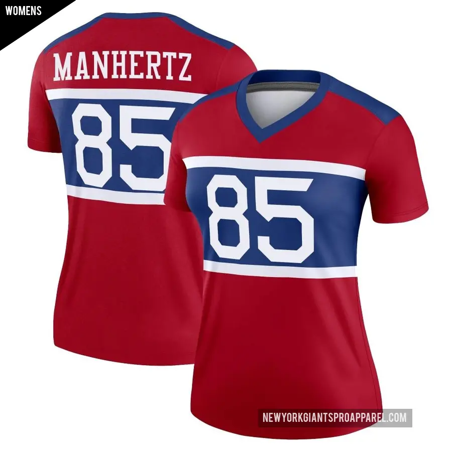 Women's New York Giants ＃85 Chris Manhertz Red Legend Century Alternate Jersey