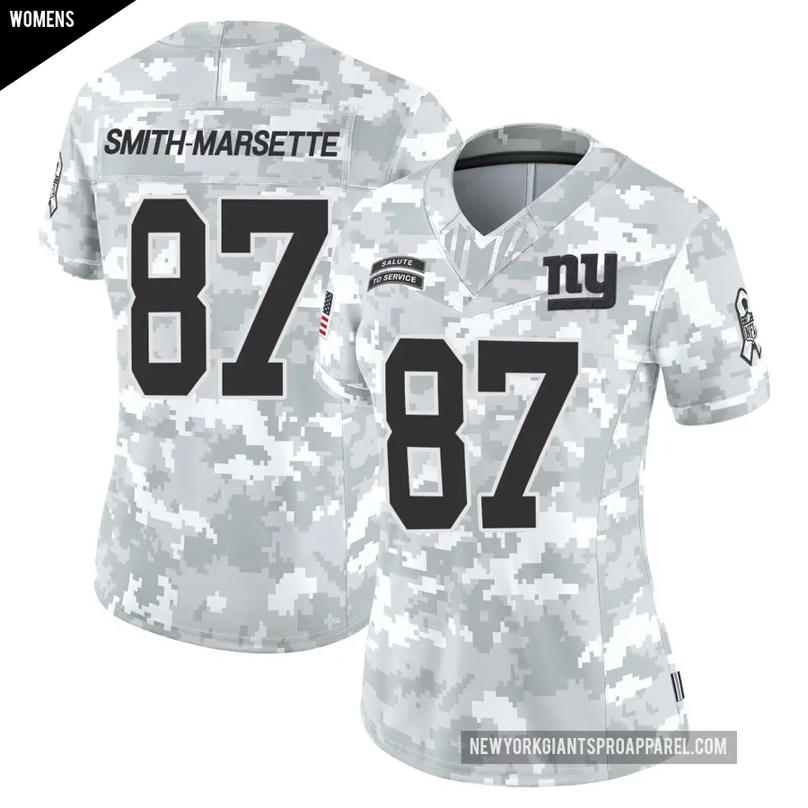 Women's New York Giants ＃87 Ihmir Smith-Marsette Arctic Camo Limited 2024 Salute to Service Jersey