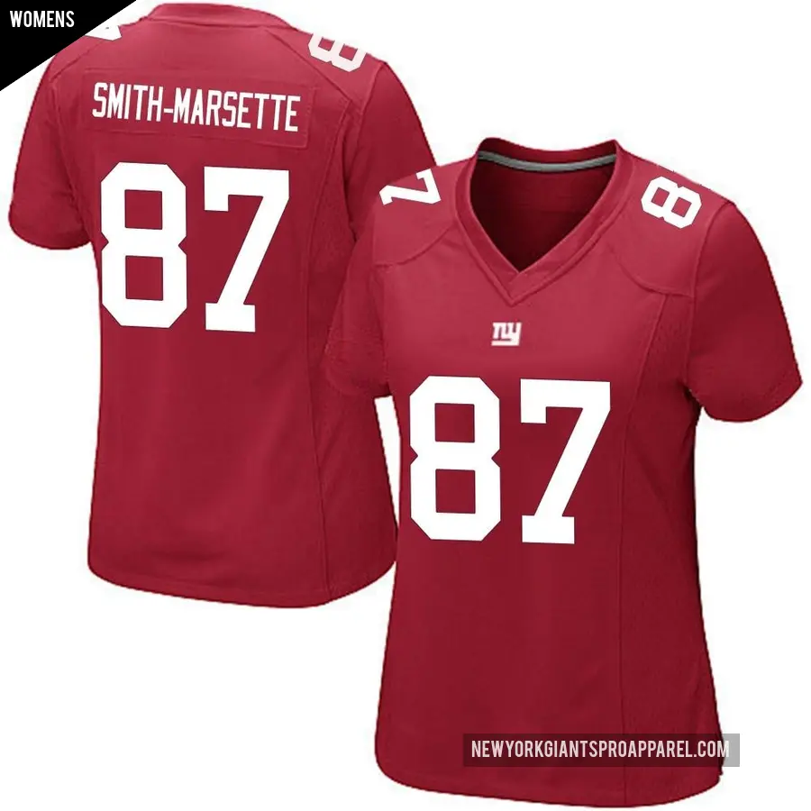 Women's New York Giants ＃87 Ihmir Smith-Marsette Red Game Alternate Jersey