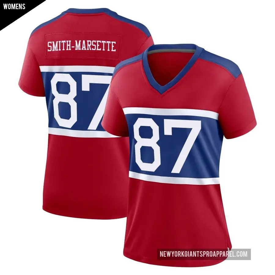 Women's New York Giants ＃87 Ihmir Smith-Marsette Red Game Century Alternate Jersey