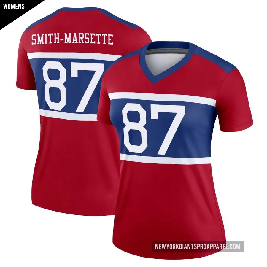 Women's New York Giants ＃87 Ihmir Smith-Marsette Red Legend Century Alternate Jersey