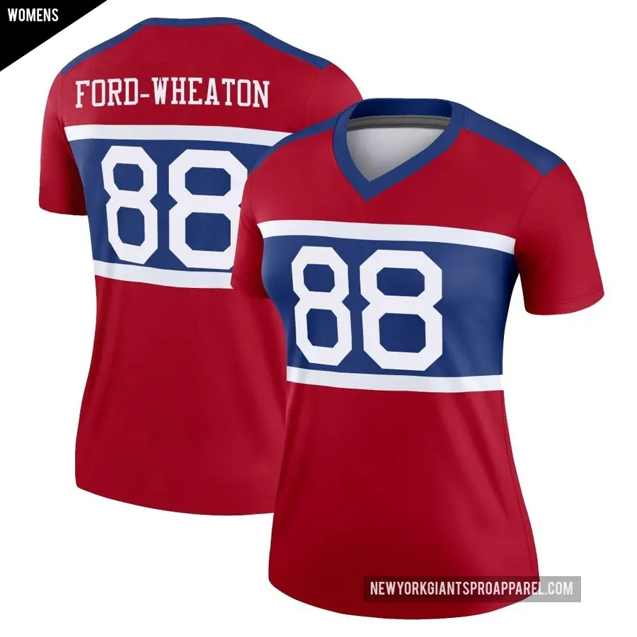 Women's New York Giants ＃88 Bryce Ford-Wheaton Red Legend Century Alternate Jersey