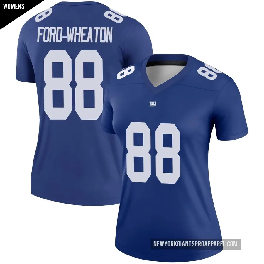 Women's New York Giants ＃88 Bryce Ford-Wheaton Royal Legend Jersey