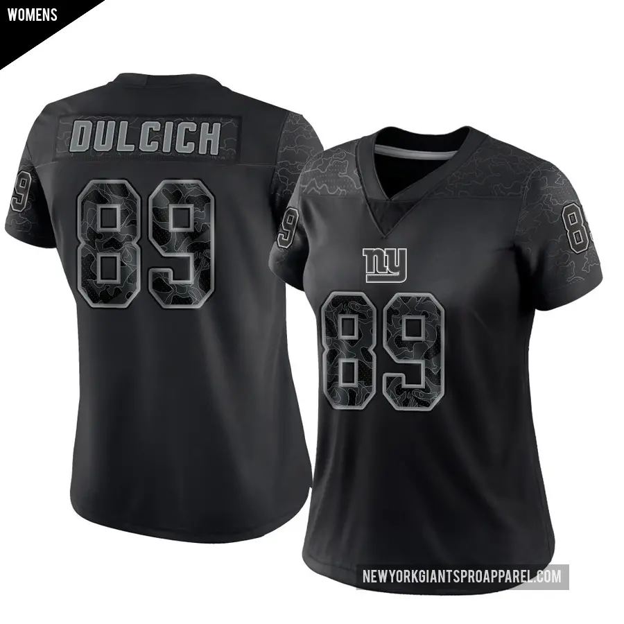 Women's New York Giants ＃89 Greg Dulcich Black Limited Reflective Jersey