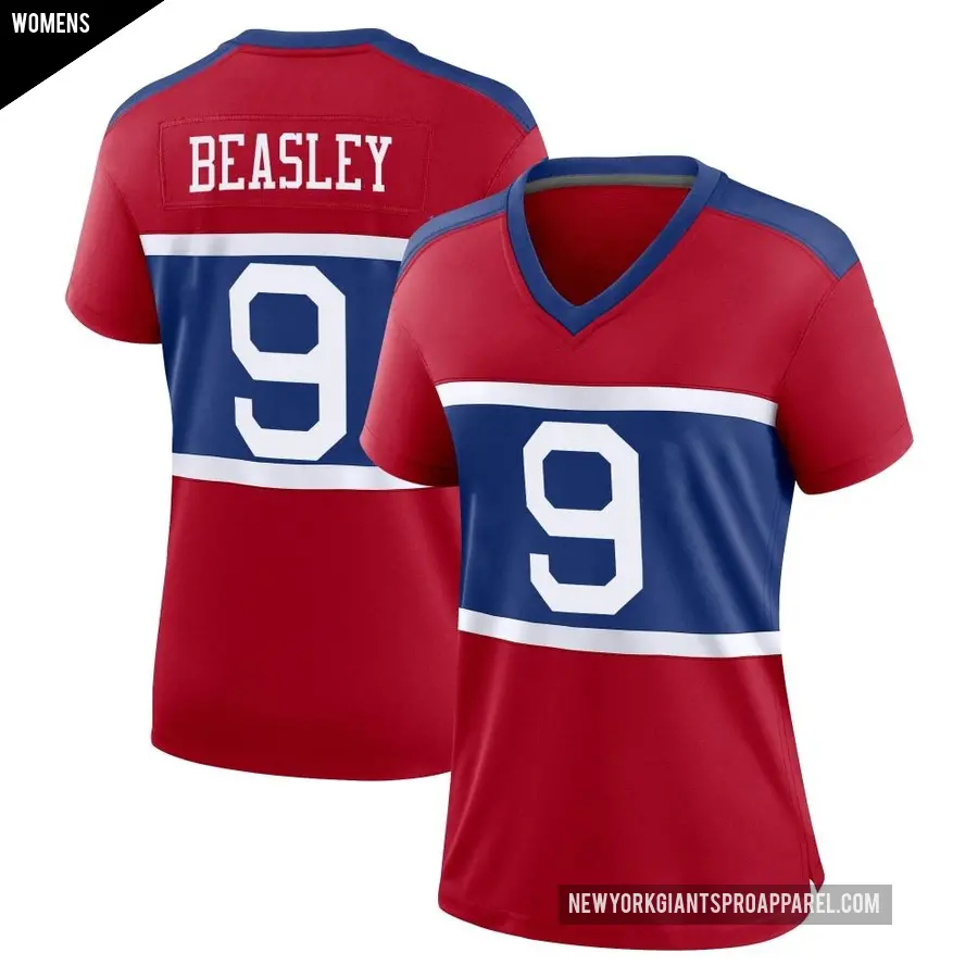 Women's New York Giants ＃9 Cole Beasley Red Game Century Alternate Jersey
