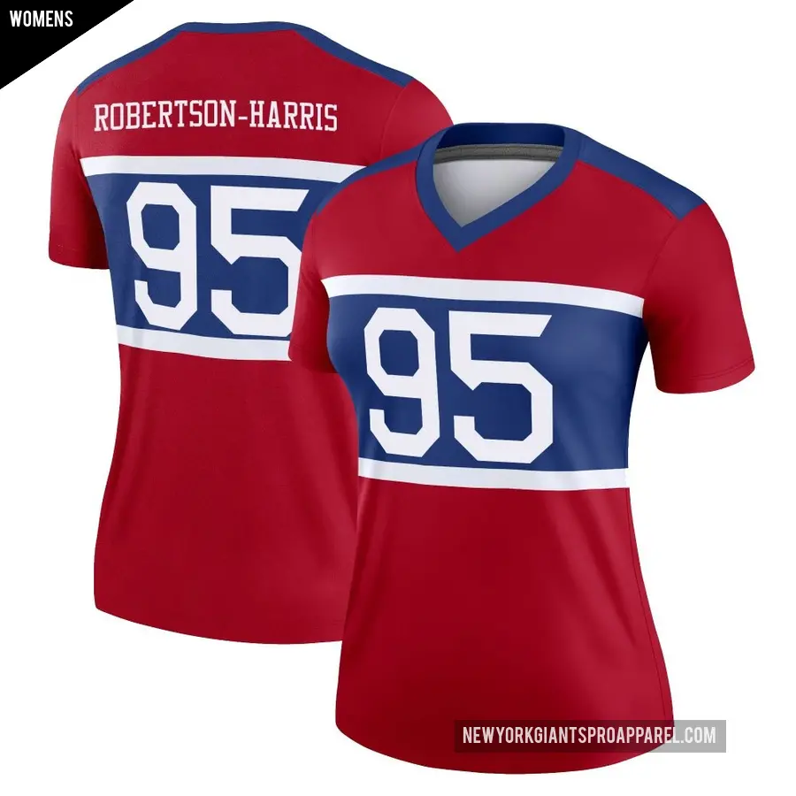 Women's New York Giants ＃95 Roy Robertson-Harris Red Legend Century Alternate Jersey