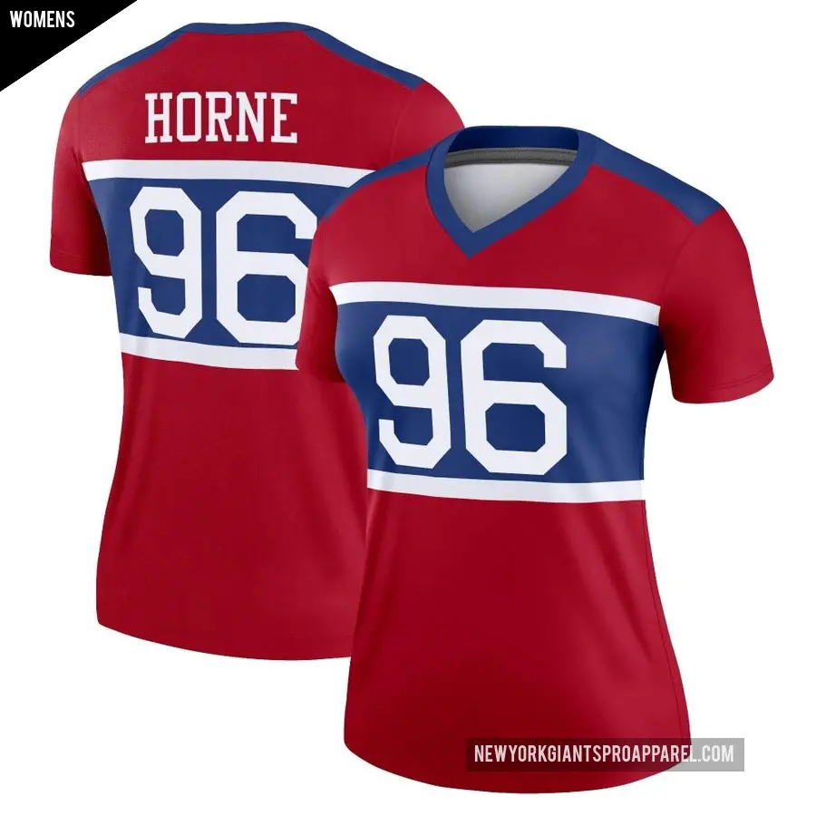Women's New York Giants ＃96 Timmy Horne Red Legend Century Alternate Jersey