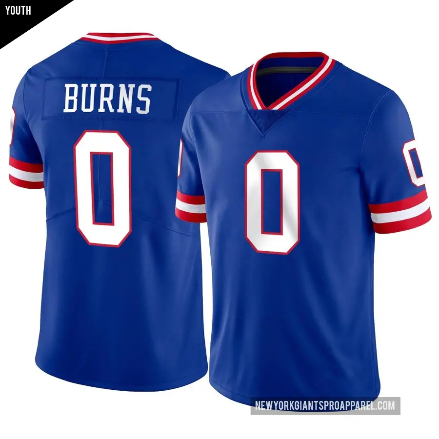 Youth New York Giants ＃0 Brian Burns Limited Classic Vapor Jersey