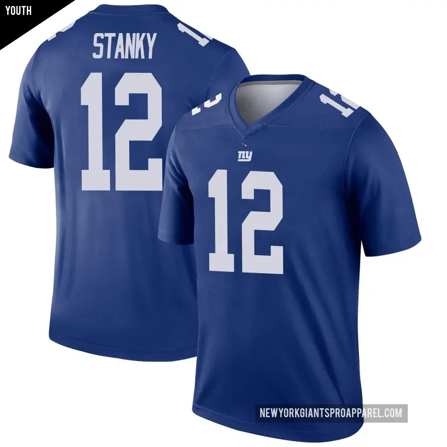 Youth New York Giants ＃12 Eddie Stanky Royal Legend Jersey