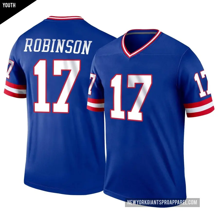Youth New York Giants ＃17 Wan'Dale Robinson Royal Legend Classic Jersey