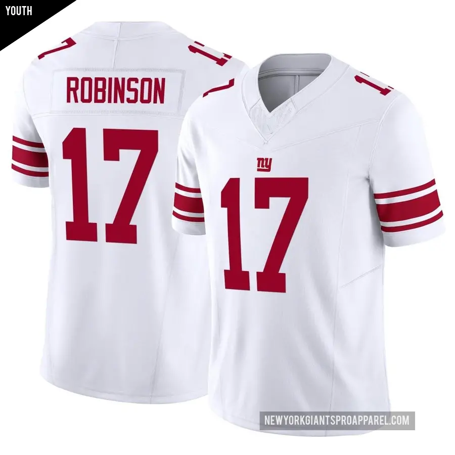 Youth New York Giants ＃17 Wan'Dale Robinson White Limited Vapor F.U.S.E. Jersey