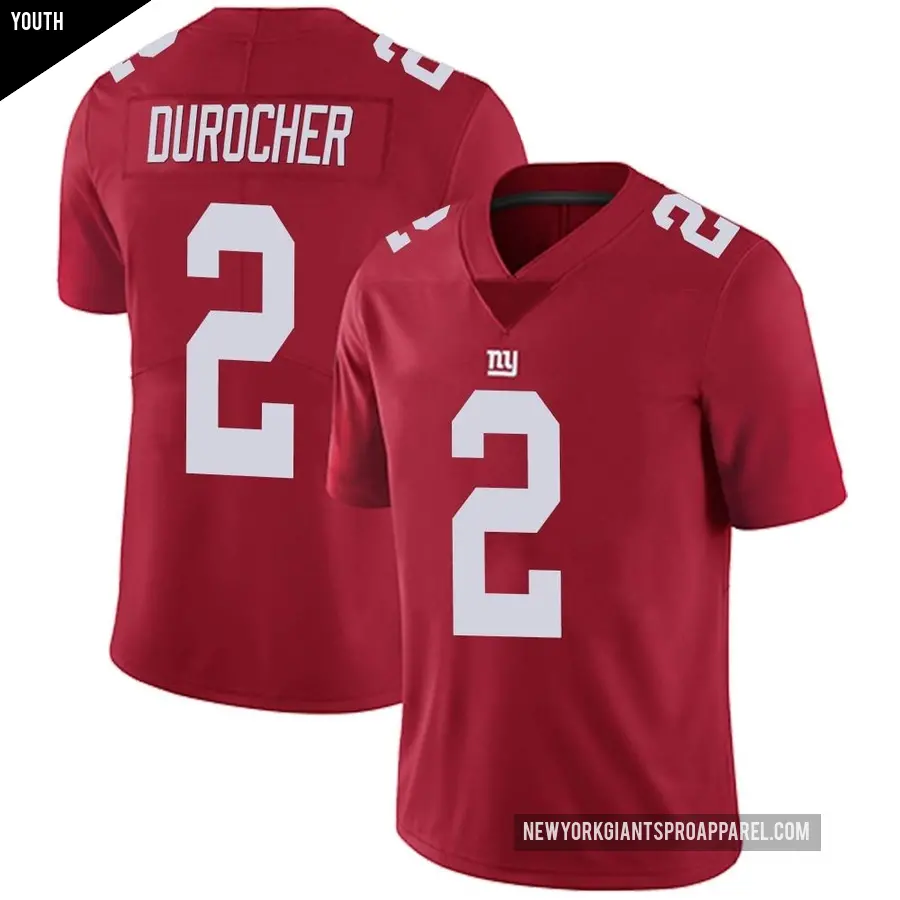 Youth New York Giants ＃2 Leo Durocher Red Limited Alternate Vapor Untouchable Jersey