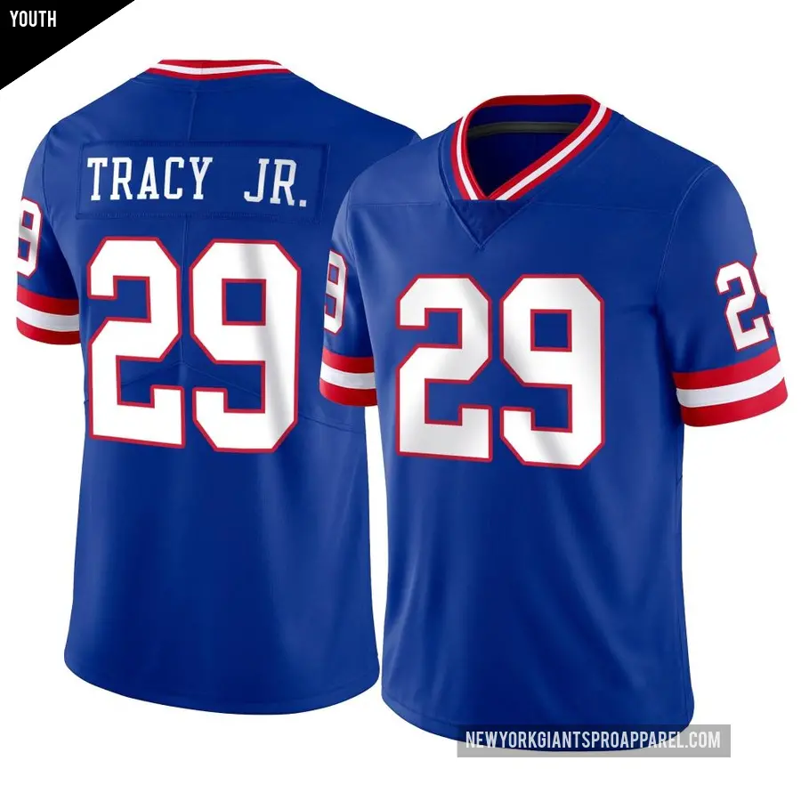 Youth New York Giants ＃29 Tyrone Tracy Jr. Limited Classic Vapor Jersey
