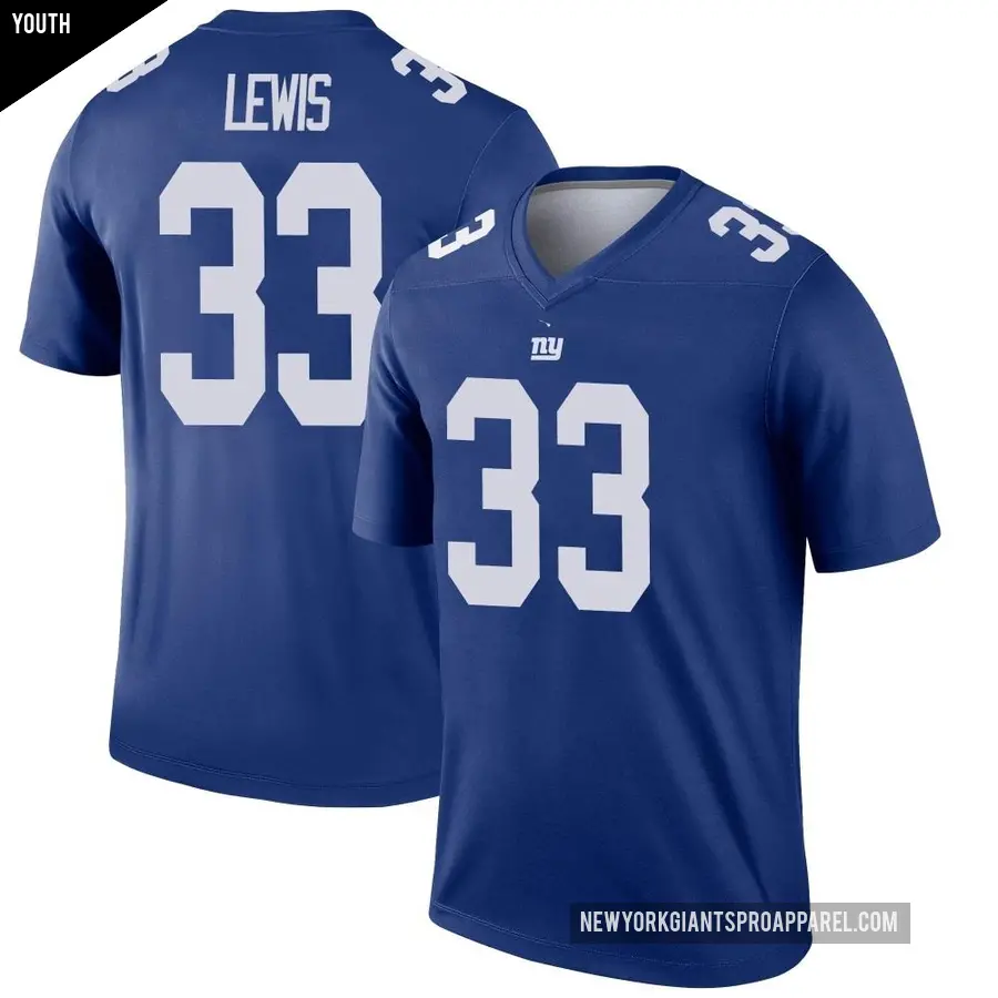 Youth New York Giants ＃33 Dion Lewis Royal Legend Jersey